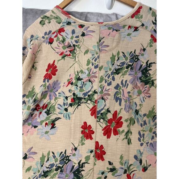 Polo Ralph Lauren Thermal Henley Dress Scattered Floral Maxi Long Sleeve XXL - Picture 9 of 11